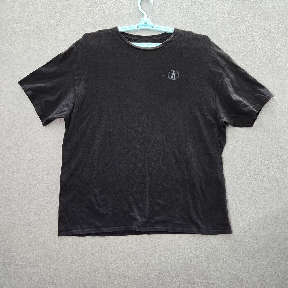 Cowboy Up Men Shirt 2XL Black Its All About The Rack Graphic Short Sleeve READ